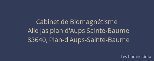 Cabinet de Biomagnétisme