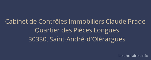 Cabinet de Contr&ocirc;les Immobiliers Claude Prade