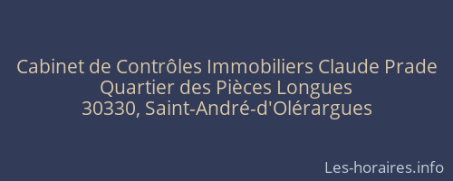 Cabinet de Contrôles Immobiliers Claude Prade