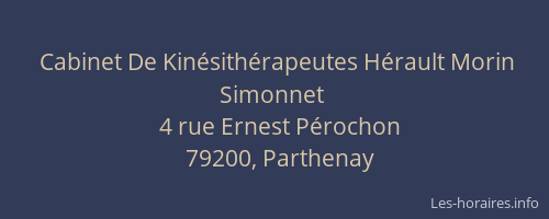 Cabinet De Kin&eacute;sith&eacute;rapeutes H&eacute;rault Morin Simonnet