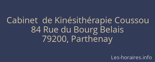 Cabinet  de Kinésithérapie Coussou