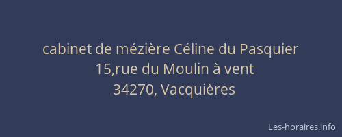 cabinet de mézière Céline du Pasquier