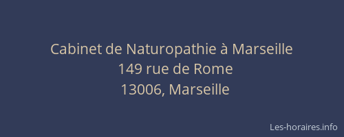 Cabinet de Naturopathie à Marseille