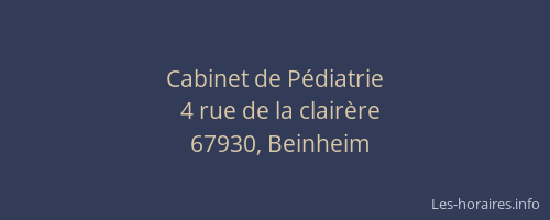 Cabinet de Pédiatrie
