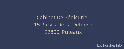 Cabinet De Pédicurie