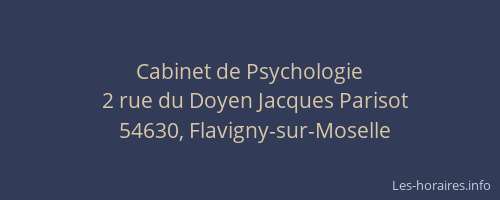 Cabinet de Psychologie