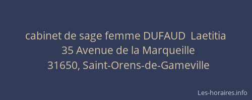 cabinet de sage femme DUFAUD  Laetitia