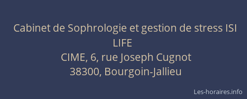 Cabinet de Sophrologie et gestion de stress ISI LIFE