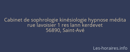 Cabinet de sophrologie kin&eacute;siologie hypnose m&eacute;dita