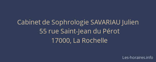 Cabinet de Sophrologie SAVARIAU Julien