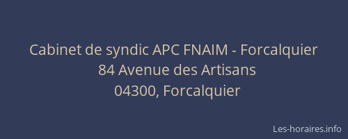 Cabinet de syndic APC FNAIM - Forcalquier