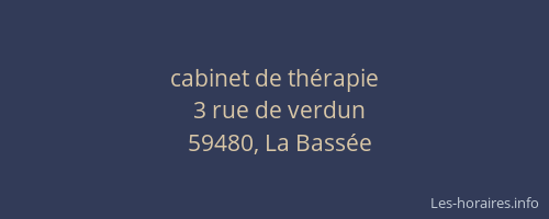 cabinet de thérapie
