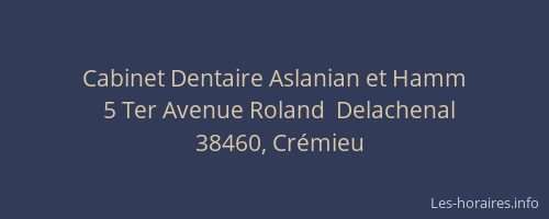 Cabinet Dentaire Aslanian et Hamm
