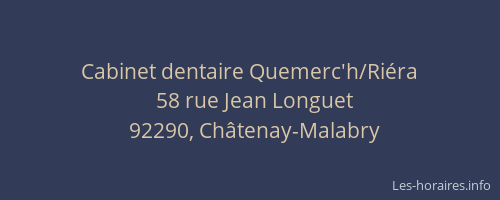 Cabinet dentaire Quemerc'h/Riéra