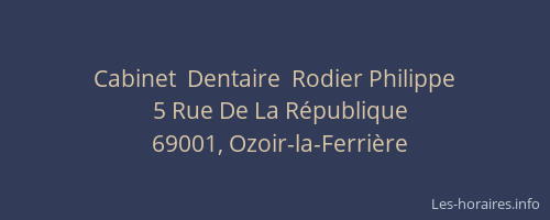 Cabinet  Dentaire  Rodier Philippe