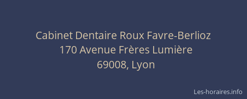 Cabinet Dentaire Roux Favre-Berlioz