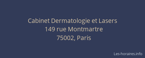 Cabinet Dermatologie et Lasers