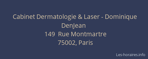 Cabinet Dermatologie & Laser - Dominique DenJean