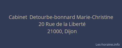 Cabinet  Detourbe-bonnard Marie-Christine