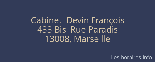 Cabinet  Devin François