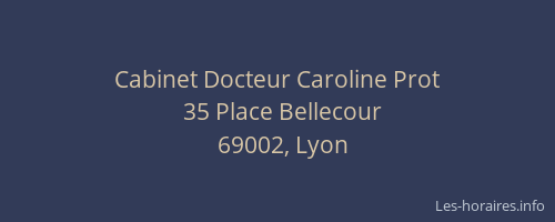 Cabinet Docteur Caroline Prot