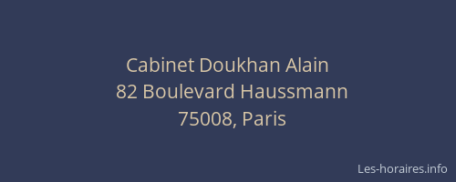 Cabinet Doukhan Alain