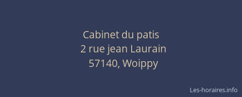 Cabinet du patis
