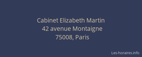Cabinet Elizabeth Martin