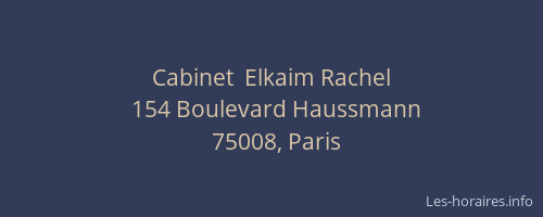 Cabinet  Elkaim Rachel
