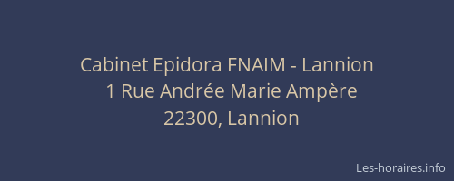 Cabinet Epidora FNAIM - Lannion