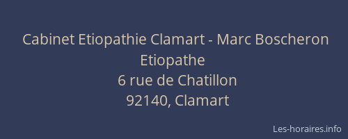 Cabinet Etiopathie Clamart - Marc Boscheron Etiopathe