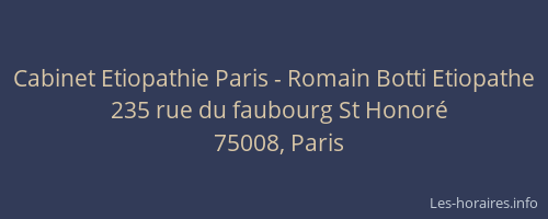 Cabinet Etiopathie Paris - Romain Botti Etiopathe