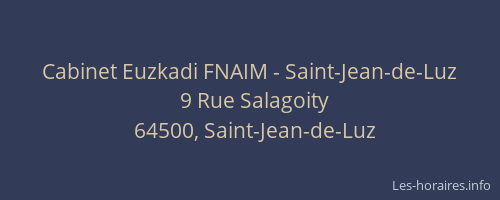 Cabinet Euzkadi FNAIM - Saint-Jean-de-Luz