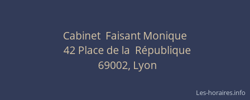 Cabinet  Faisant Monique