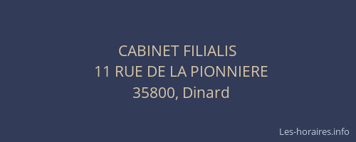 CABINET FILIALIS