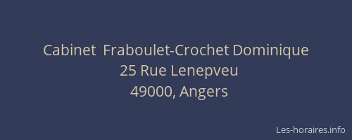 Cabinet  Fraboulet-Crochet Dominique