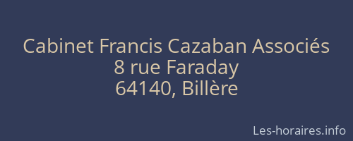 Cabinet Francis Cazaban Associ&eacute;s