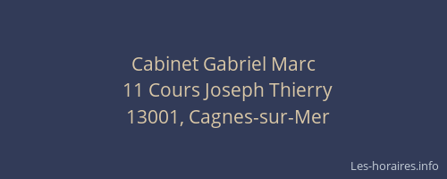 Cabinet Gabriel Marc