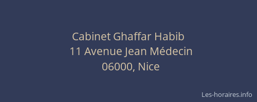 Cabinet Ghaffar Habib
