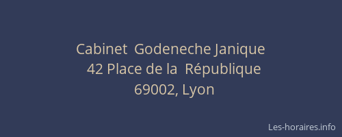 Cabinet  Godeneche Janique