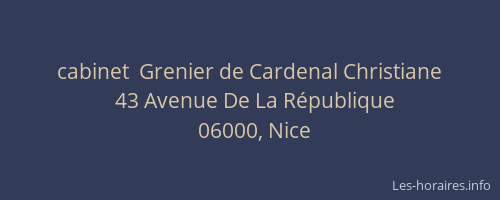 cabinet  Grenier de Cardenal Christiane