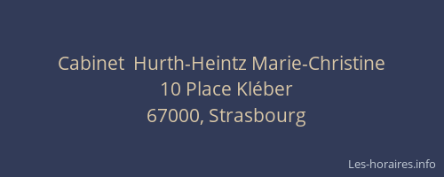Cabinet  Hurth-Heintz Marie-Christine