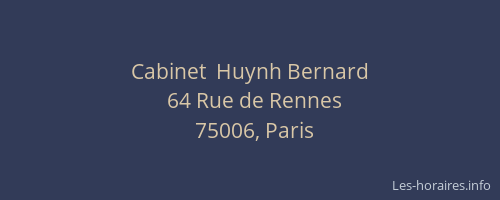 Cabinet  Huynh Bernard