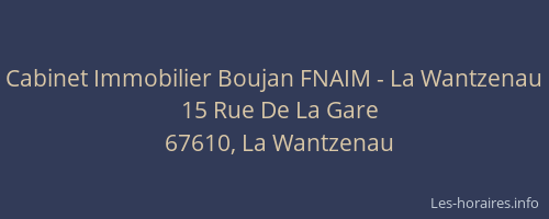 Cabinet Immobilier Boujan FNAIM - La Wantzenau