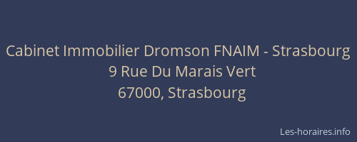 Cabinet Immobilier Dromson FNAIM - Strasbourg
