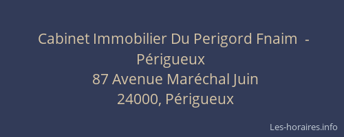 Cabinet Immobilier Du Perigord Fnaim  - Périgueux