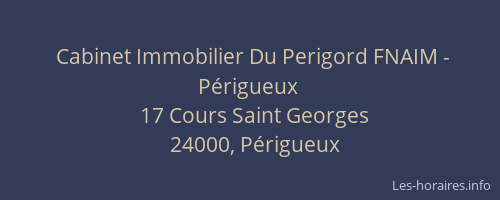 Cabinet Immobilier Du Perigord FNAIM - Périgueux