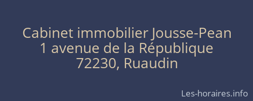 Cabinet immobilier Jousse-Pean