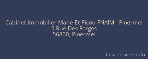 Cabinet Immobilier Mahé Et Picou FNAIM - Ploërmel