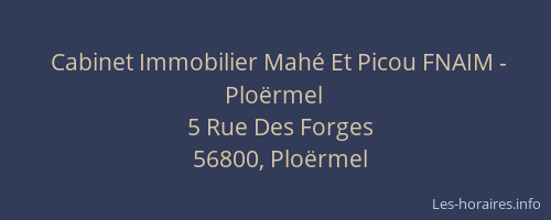 Cabinet Immobilier Mahé Et Picou FNAIM - Ploërmel